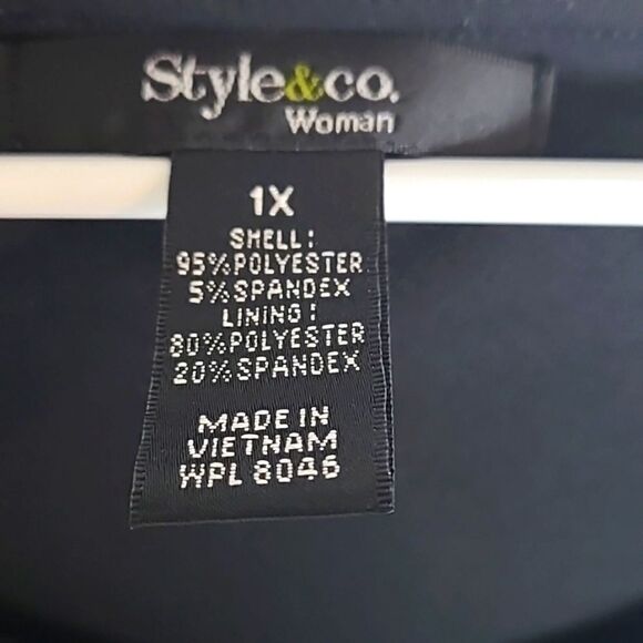 Style & Co. Colorful Blouse with Kimono Sleeves, Size 1X - Picture 8 of 9